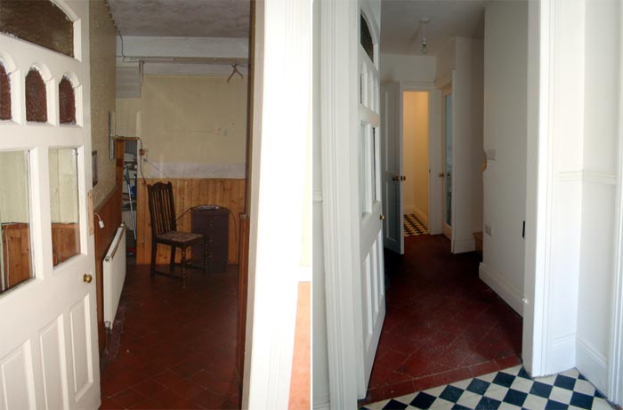 Entrance- Before and After